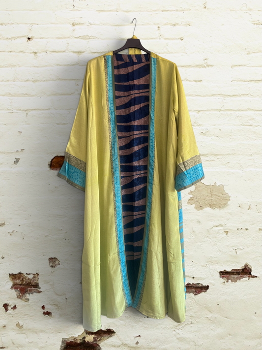 Kimono de seda reciclada Reversible Japan