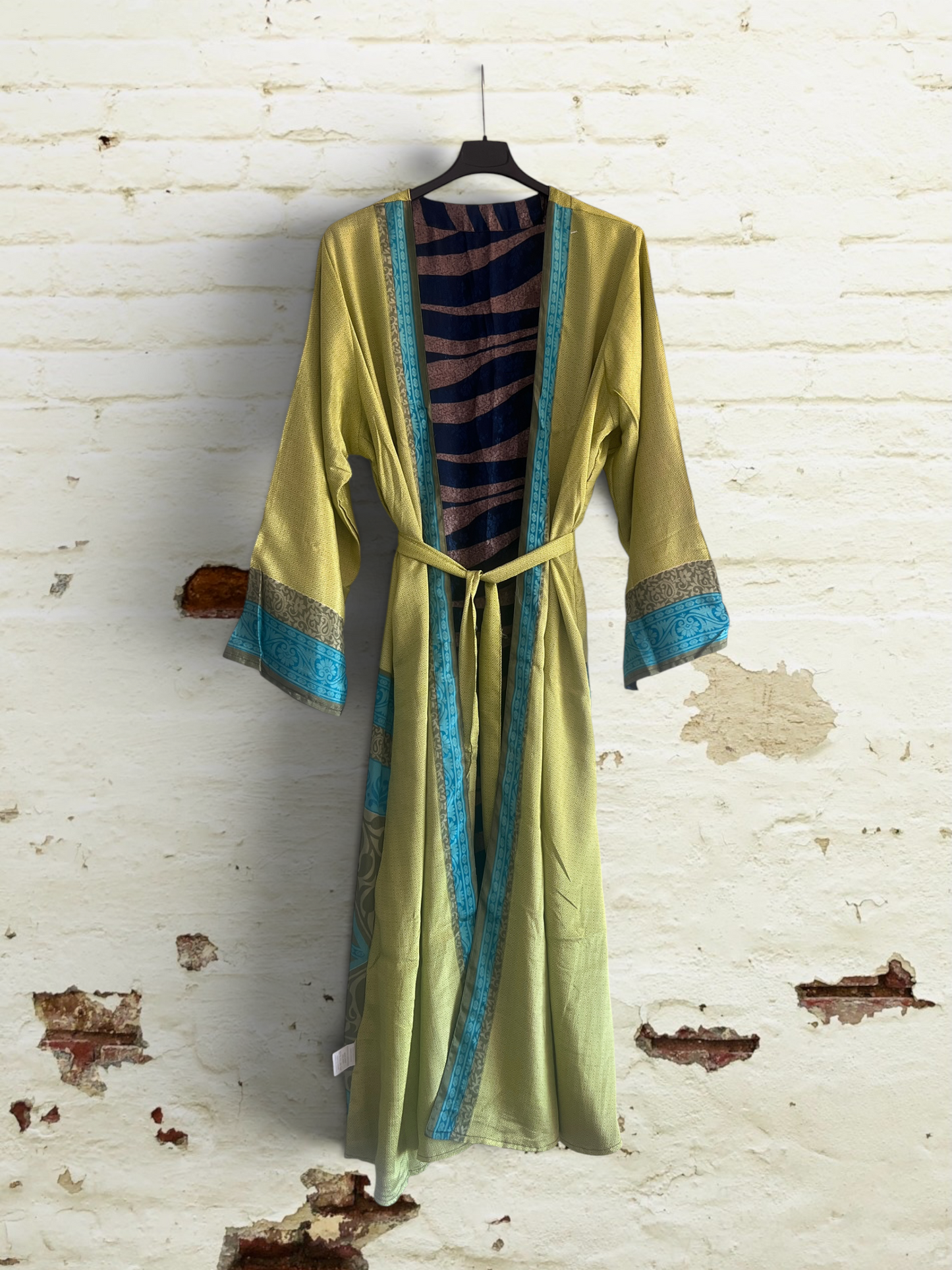 Kimono de seda reciclada Reversible Japan