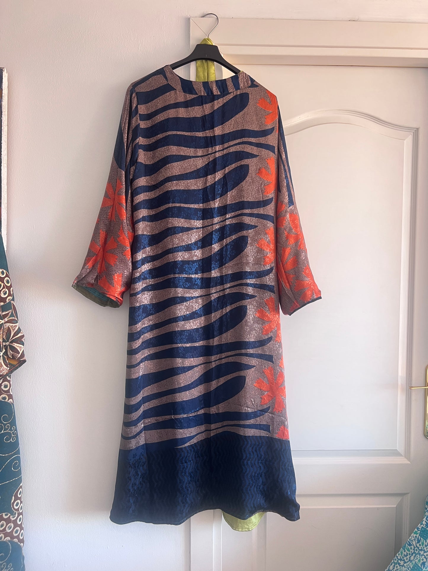 Kimono de seda reciclada Reversible Japan