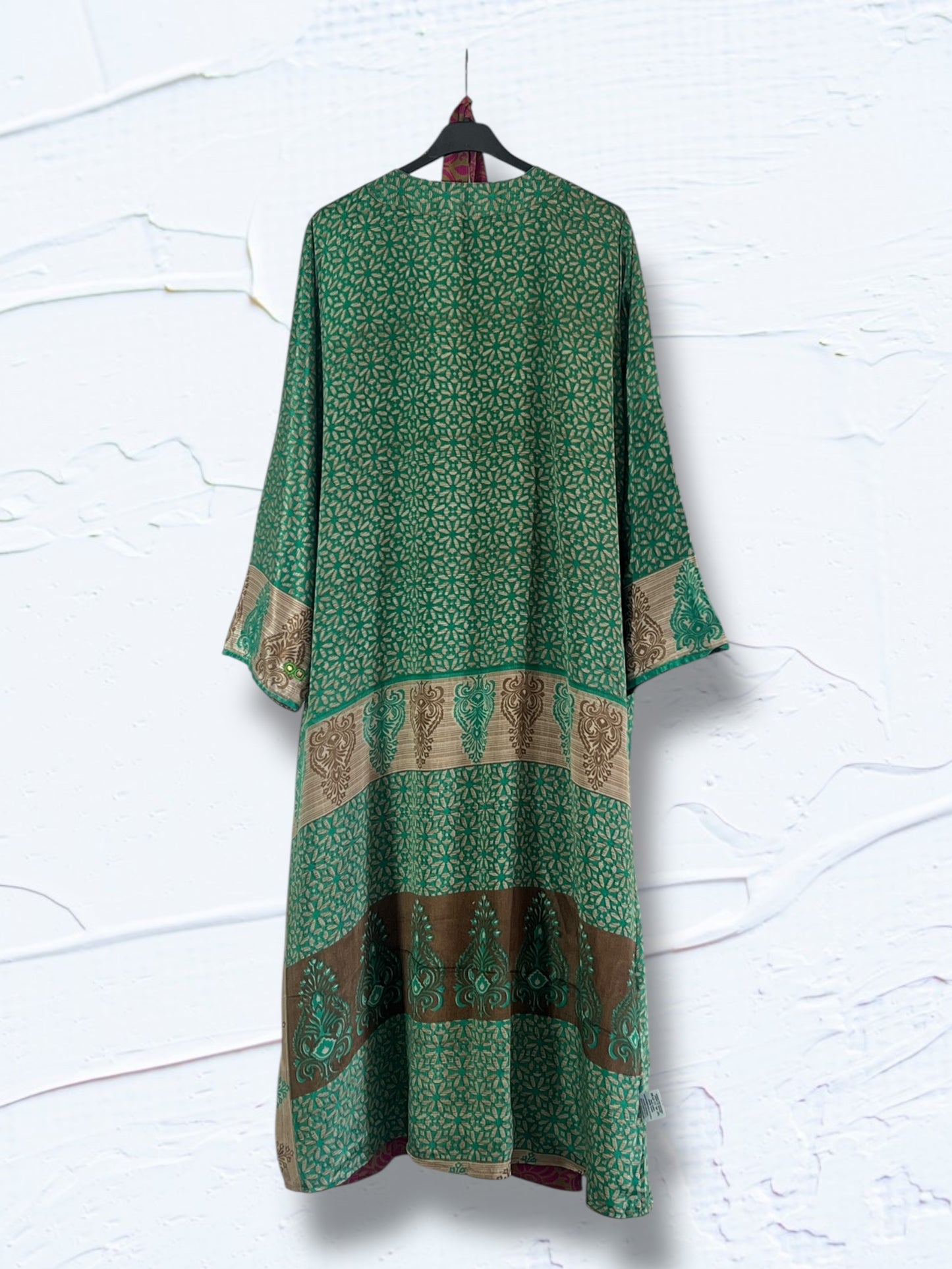 1 Kimono reversible de seda reciclada, XL Summer