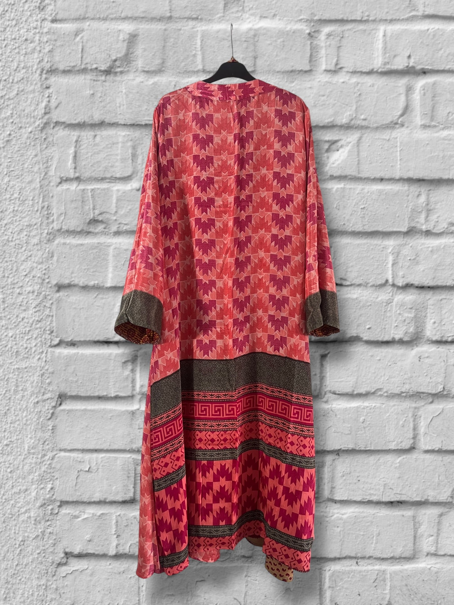 Kimono de seda reciclada Reversible Love