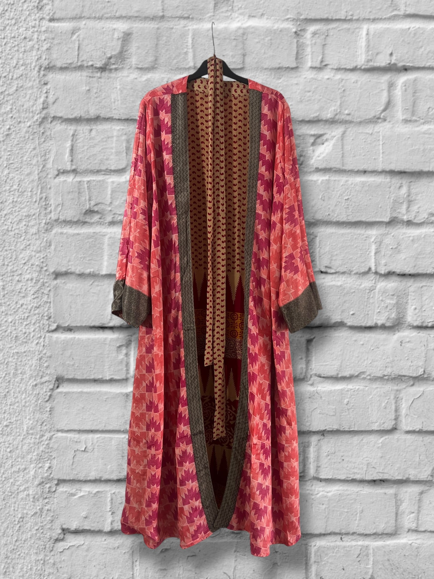 Kimono de seda reciclada Reversible Love