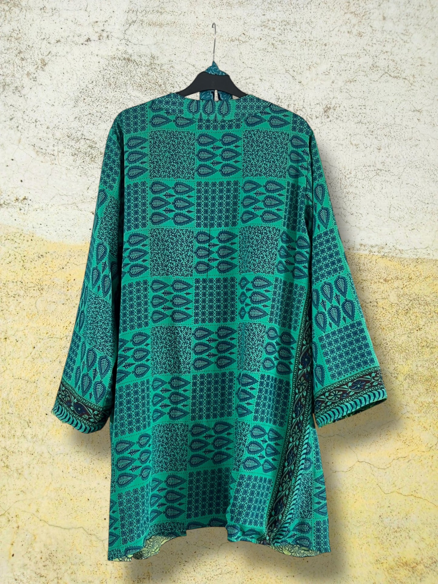 Kimono reversible corto Aguamarina