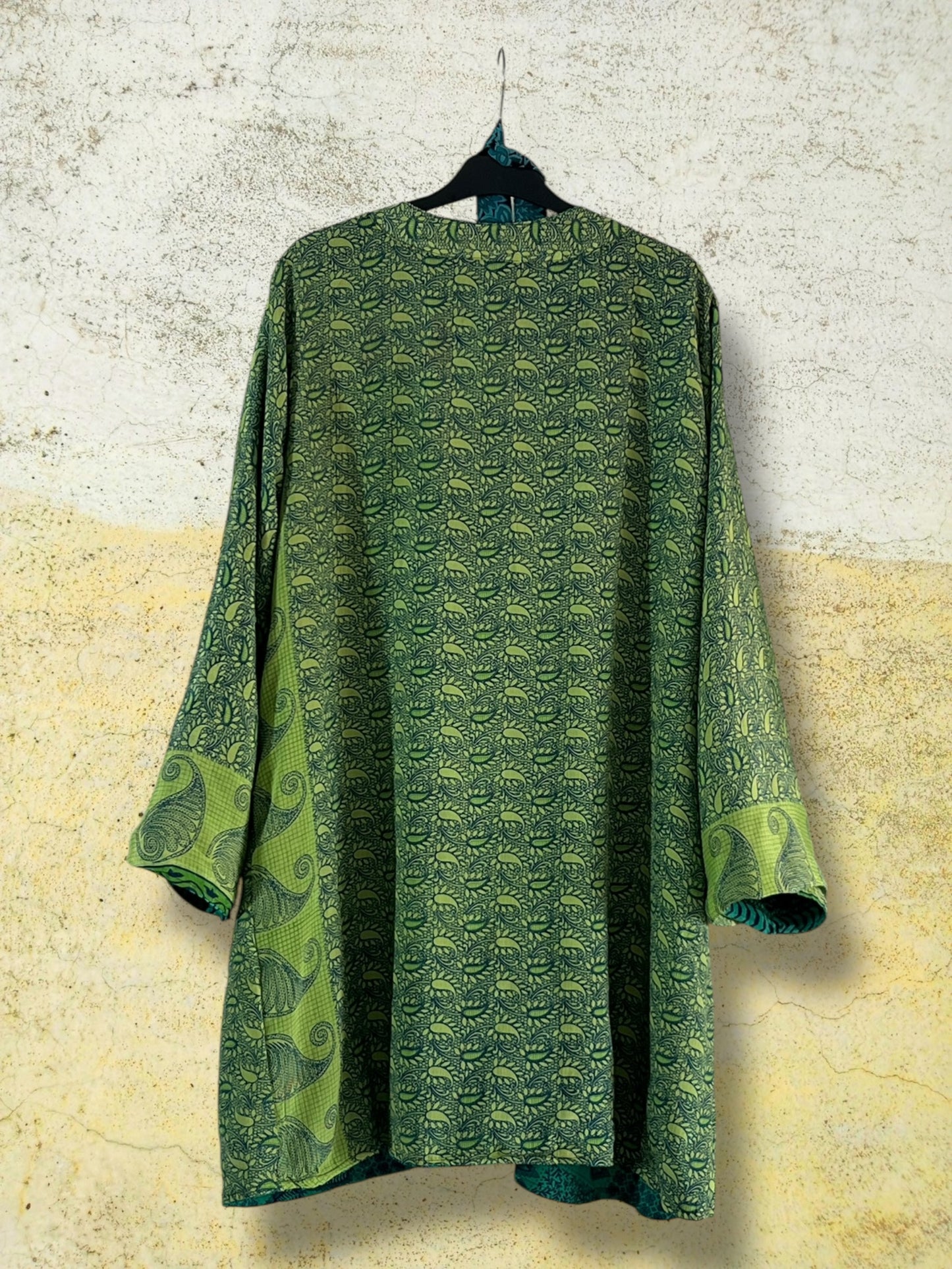 Kimono reversible corto Aguamarina
