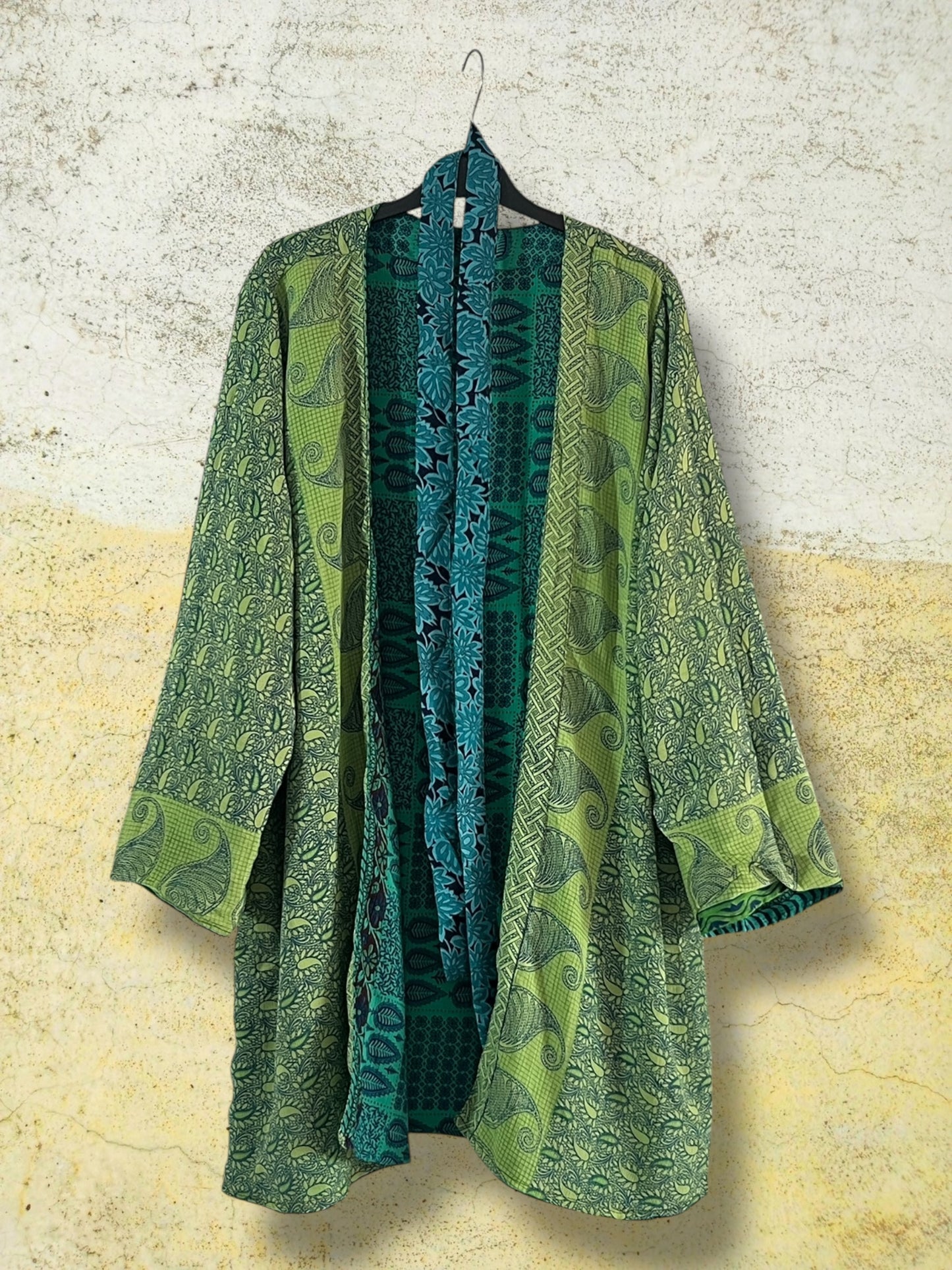 Kimono reversible corto Aguamarina
