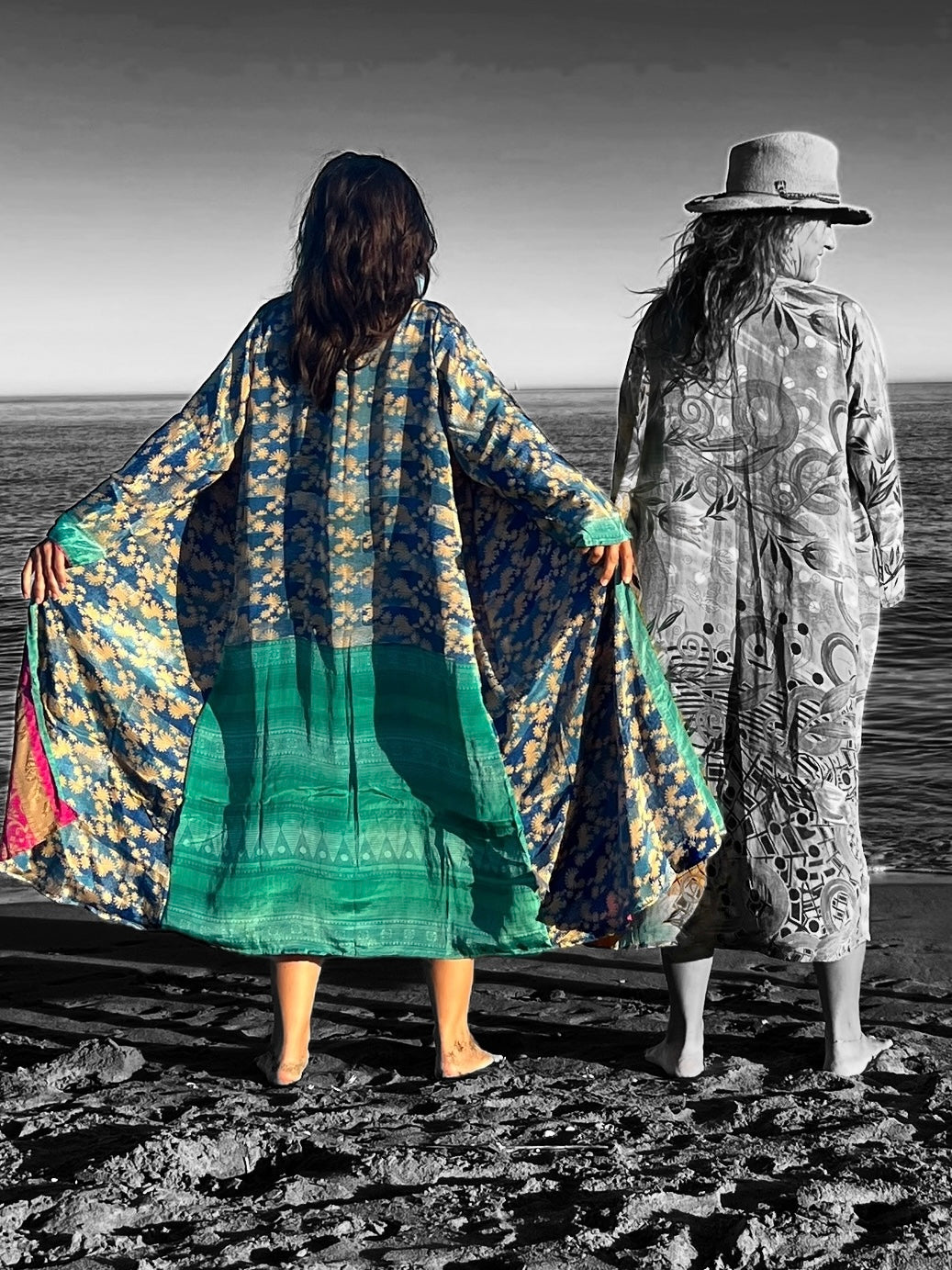 Kimono de seda reciclada Reversible Sardegna