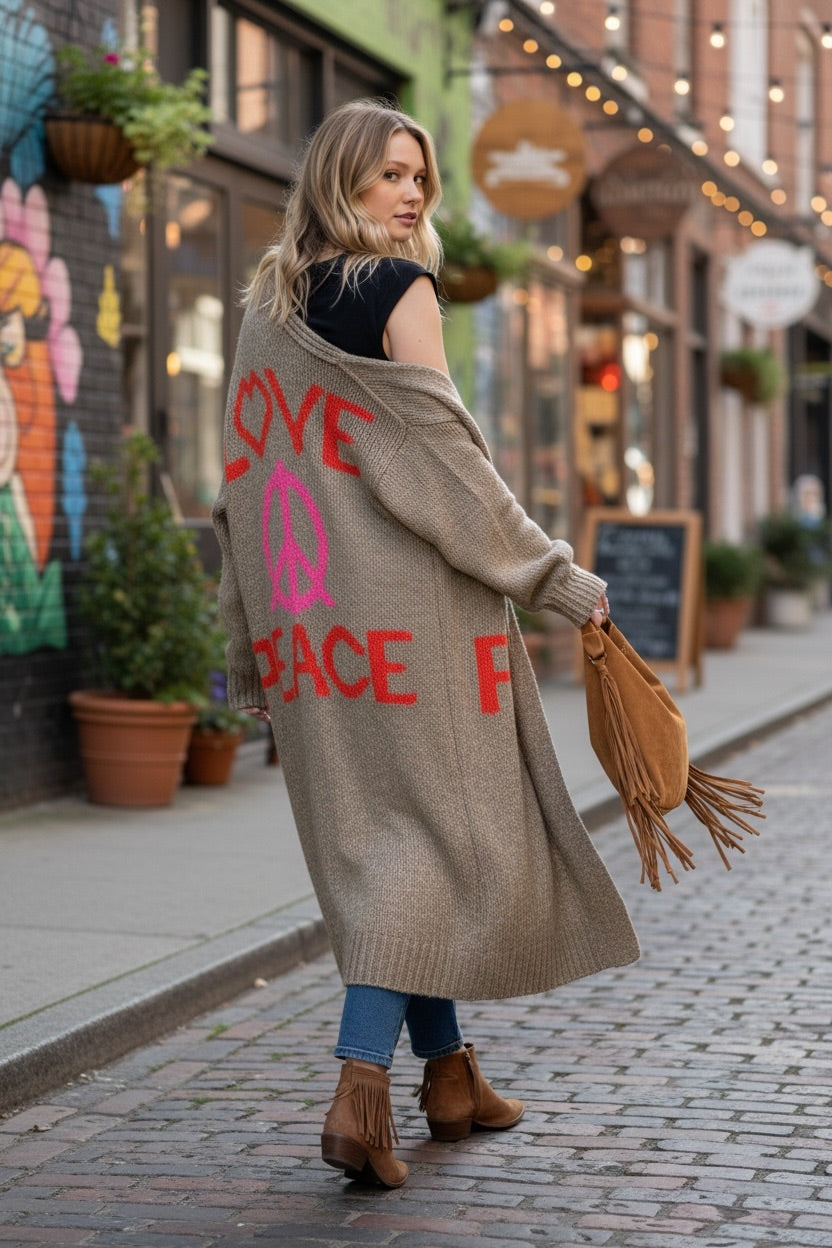 Cardigan LOVE & PEACE