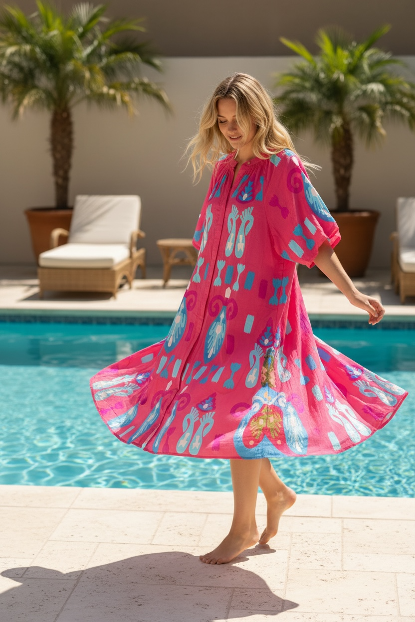 Vestido Camisero México Artesanal 100%
