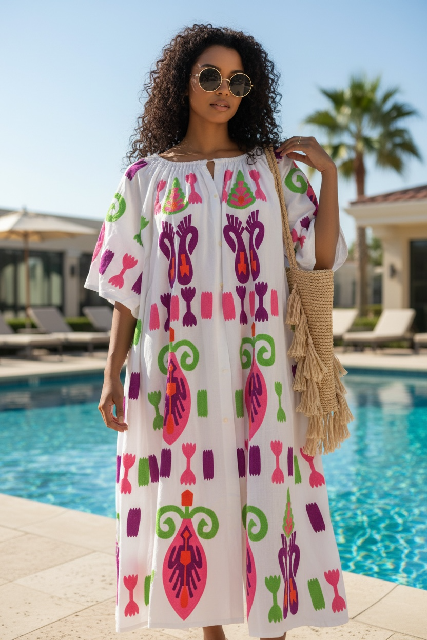 Vestido Camisero México Artesanal 100%