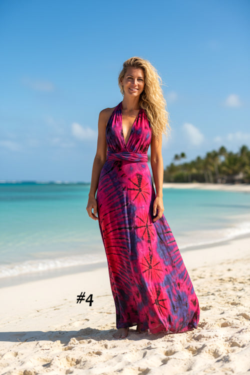 Vestido Multifuncional “Aura Cambiante” — Largo en spandex tie-dye